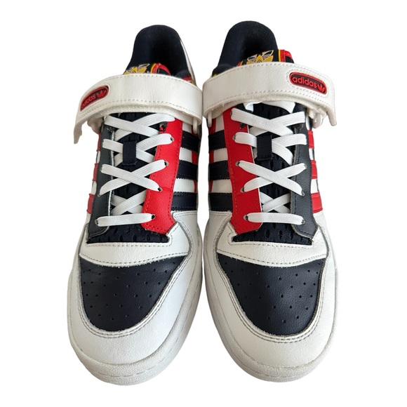 Adidas Forum Low Men's Shoes GZ9112 Cloud White/Legend Ink/Red Size 9.5 - Picture 4 of 9